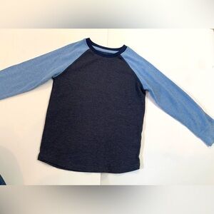 Boys 365 Kids Blue Thermal Long Sleeve Shirt sz 7